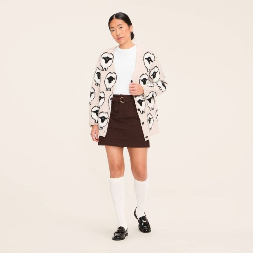 Women's Belted Mini A-Line Skirt - Woolrich Brown M